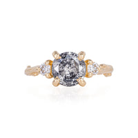 You, Me & Magic 2ct Grey Diamond Engagement Ring - 14k Gold Twig Band