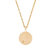 Sun, Moon & Stars - 14k Gold Disc & Diamond Necklace