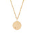 Sun, Moon & Stars - 14k Gold Disc & Diamond Necklace