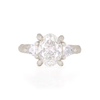 One in a Trillion 2ct Lab-Grown Oval Diamond Engagement Ring - 14k White Gold Twig Band