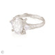 Top-down view of the One in a Trillion 2.4ct Lab-Grown Oval Diamond Engagement Ring in 14k white gold, highlighting the central oval diamond.