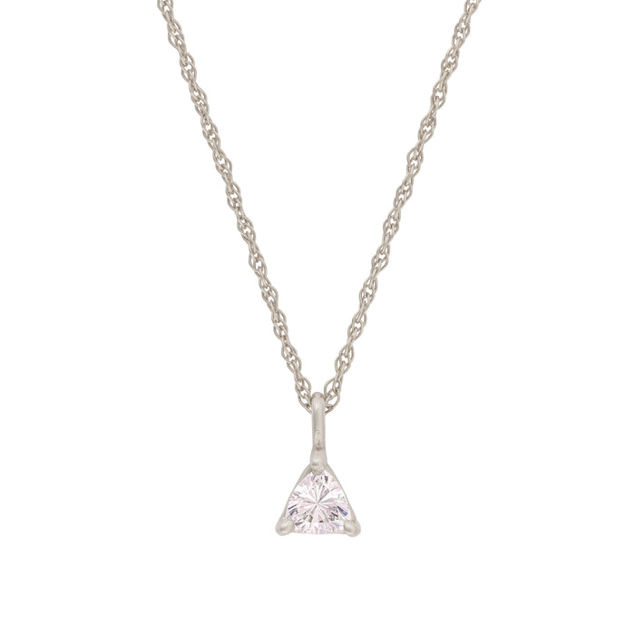 One in a Trillion - 14k White Gold Solitaire Lab-Grown Diamond Necklace