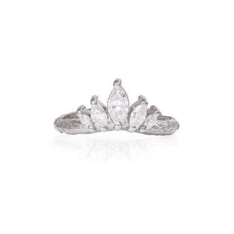 Crown of Hope | Twig Band White Gold Marquise Diamond Ring | Chupi
