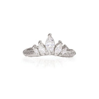 Crown of Hope - 14k White Gold Marquise Lab-Grown Diamond Ring