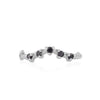 Crown of Sky - 14k White Gold Twig Band Black Diamond Ring