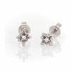 North Star Diamond Stud Earrings - 14k White Gold - Video cover