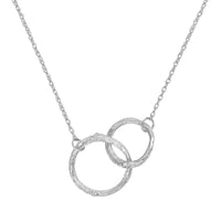Chupi - Hawthorn Twig Double Circle Necklace - Solid White Gold Infinity