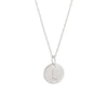 Midi Disc Necklace - 14k White Gold Initial Letter - Video cover