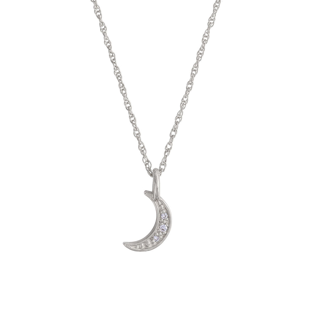 Diamond cheap moon necklace