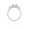 Thumbnail of One in a Trillion 2ct Lab-Grown Pink Oval Diamond Engagement Ring - 14k White Gold Twig Band