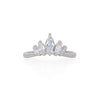 Crown of Hope - 14k Polished White Gold Marquise Lab-Grown Diamond Ring