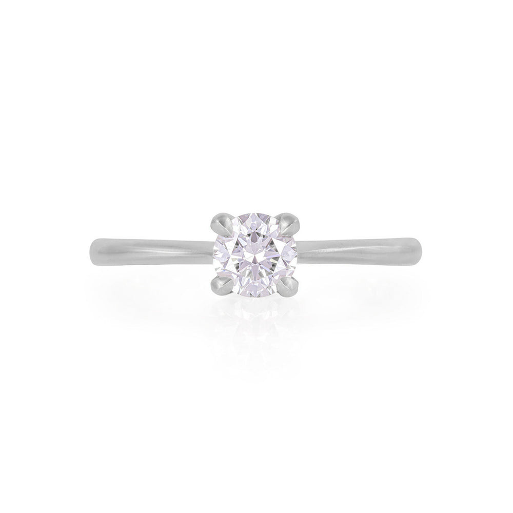 Darling 0.5ct Diamond Engagement Ring - 14k White Gold Polished Band