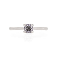 Darling 0.5ct Grey Diamond Engagement Ring - 14k White Gold Polished Band