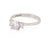 Georgian 1ct Lab-Grown Diamond Engagement Ring - 14k White Gold Polished Band