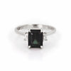 Thumbnail of Hero Ring 1.8ct Green Tourmaline & Diamond Ring - 14k Polished White Gold - Video cover