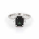 Thumbnail of Hero Ring 1.8ct Green Tourmaline & Diamond Ring - 14k Polished White Gold