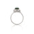 Hero Ring - 14k Polished White Gold Green Tourmaline & Diamond Ring