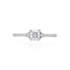 Love is All 0.5ct Diamond Engagement Ring - 14k White Gold Polished Band