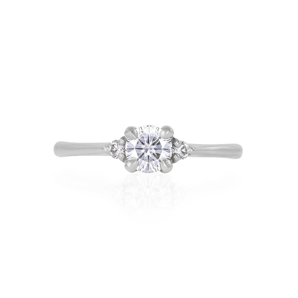Love is All 0.5ct Lab-Grown Diamond Engagement Ring - 14k White Gold Polished Band