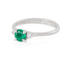 Thumbnail of Love is All 0.5ct Emerald Engagement Ring - 14k White Gold Polished Band