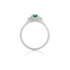 Thumbnail of Love is All 0.5ct Emerald Engagement Ring - 14k White Gold Polished Band