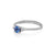 Love is All 0.5ct Blue Sapphire Engagement Ring - 14k White Gold Polished Band