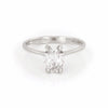 Moonlight 1.4ct Lab-Grown Oval Diamond Engagement Ring - Classic Setting 14k White Gold Polished Band - Video cover
