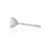 Thumbnail of Moonlight 1.5ct Lab-Grown Oval Diamond Engagement Ring - Classic Setting 14k White Gold Polished Band
