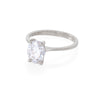 Moonlight 1.4ct Lab-Grown Oval Diamond Engagement Ring - Classic Setting 14k White Gold Polished Band