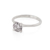 Sparkle 1ct Grey Diamond Engagement Ring - 14k White Gold Polished Band