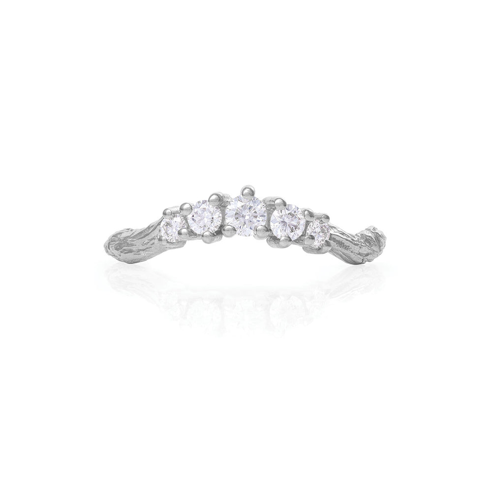 Crown of Love Twig Band White Gold Diamond Ring Chupi