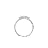 Chupi - Classic Diamond Wedding Band - Solid White Gold Crown of Love Engagement Ring