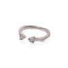 Chupi - Grey Diamond Ring - Solid White Gold Hope & Magic