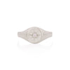 North Star Diamond Original Signet Ring - 14k White Gold
