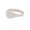 North Star Diamond Original Signet Ring - 14k White Gold