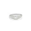 North Star Diamond Tiny Signet Ring - 14k White Gold - Video cover