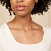 On-body shot of To The Moon & Back - 14k Gold Necklace