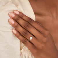 On-body shot of You, Me & Magic 1ct Lab-Grown Diamond Engagement Ring - 14k Gold Polished Band