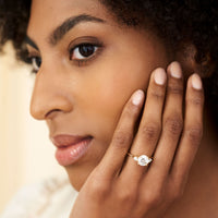 On-body shot of You, Me & Magic 2ct Lab-Grown Diamond Engagement Ring - 14k White Gold Polished Band