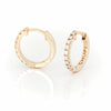 Thumbnail of Today Classic Diamond Eternity Huggies - 14k Gold Earrings - Video cover