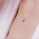 Thumbnail of Lucky Star Birthstone Necklace - 14k Gold